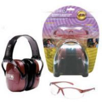 Howard Leight Woman's Shooting Combo Kit w/ Earmuffs & Dusty Rose Frame Clear Shooting Glasses, R-01727