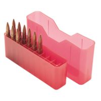 MTM J-20 Slip-Top Boxes .270 to .450 Caliber Clear Red