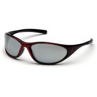 Pyramex Zone II Safety Glasses - Silver Mirror Lens, Red ...