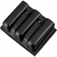 Safariland 775 Slimline Open-Top Triple Magazine Pouch, Single Stacked 9mm Magazines Browning Bdm 9mm, Plain Black 775-76-2