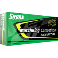 Sierra MatchKing .223 Remington 69 Grain Hollow Point Boat Tail Brass Cased Rifle Ammunition