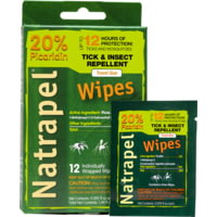 Natrapel Picaridin Wipes - 12 Per Box, Green, 0006-6095