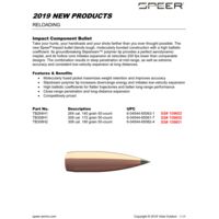 Speer Bullets Impact 6.5mm .264 140 GR Slipstream Polymer Tip 50 Box