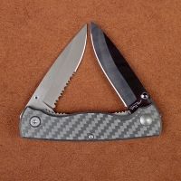 Stone River Gear Two Blade Folding Knife Ceramic and Steel Blade