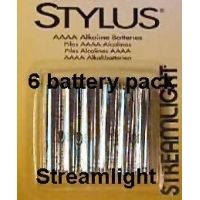 Streamlight Stylus AAAA Batteries - Replacement 1.5 Volt Alkaline battery 6 pack 65030 for Streamlight Stylus Flashlights & more