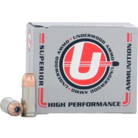 Underwood Ammo .38 Special +P 125 Grain Bonded Jacketed Hollow Point Nickel Plated Brass Cased Pistol Ammunition