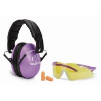 Walker's Youth & Women Earmuffs and Shooting Glasses Kit, Purple, GWP-YWFM2GFP-PU