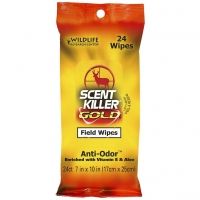 Wildlife Research Center Scent Killer, Gold Field Wipes 24 pk., 1295