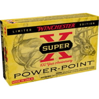 Winchester Ammo Super-X 100th Anniversary .243 Winchester 100 Grain Power-Point Brass Cased Centerfire Rifle Ammunition