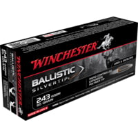 Winchester Ballistic Silvertip .243 Winchester Super Short Magnum 95 grain Fragmenting Polymer Tip Brass Cased Centerfire Rifle Ammunition