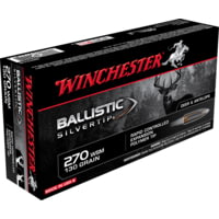 Winchester Ballistic Silvertip .270 Winchester Short Magnum 130 grain Fragmenting Polymer Tip Brass Cased Centerfire Rifle Ammunition