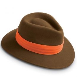 hunter orange fedora