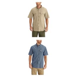 carhartt chambray short sleeve shirt