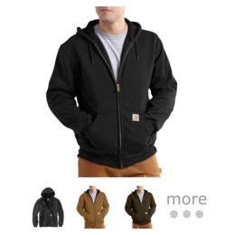 carhartt lined hooded zip sweatshirt