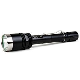 Rechargeable LED Flashlight with Charger Steel Bezel 260 Lumen Waterproof Tactical Flashlight Guard Dog Security Edge