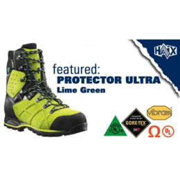Men's Lime Green Haix Protector Ultra Work Boots 