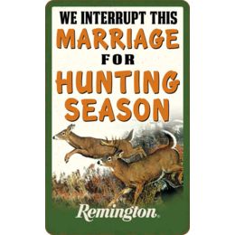 Remington Caution Embossed Metal Sign
