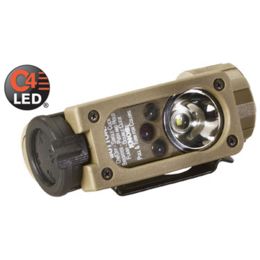 Streamlight Sidewinder Compact Aviation Light, Tan - White, Grn, Blue, IR  LEDS 14122 — Flashlight Application: Hunting, Tactical, Color: Tan, Beam