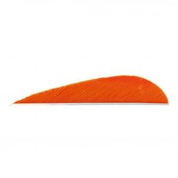 Trueflight Parabolic Feathers Chartreuse 3 in Right Wing 100 pack