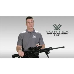 Vortex Viper PST 1-4x24 Rifle Scope with TMCQ MRAD Reticle