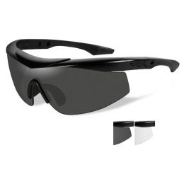Wiley X Nerve Goggles Smoke Grey Clear Lens Matte Black Frame 