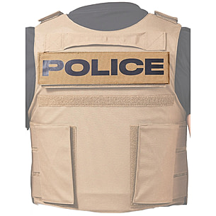 Police Patch White on Black by Ace Link Armor