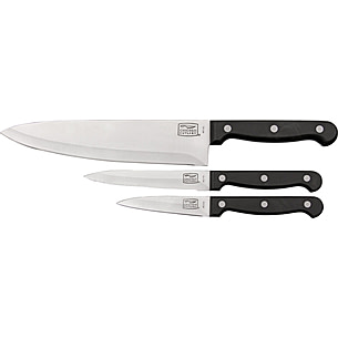Chicago Cutlery Essentials Parer, Serrated Utility & Chef Knives - 3 knives