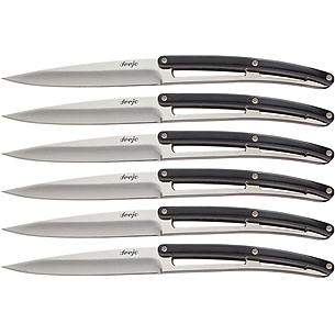 Steak Knives Set of 4 With Ebony Wood Handle 