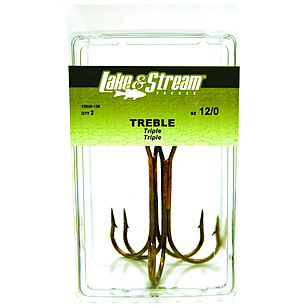 Eagle Claw 2x Treble Regular Shank Curved Point Hook Bronze 2