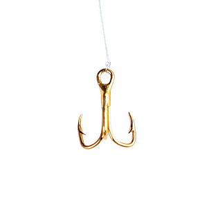 Eagle Claw Snelled Treble Hook w/Spring for Soft Bait