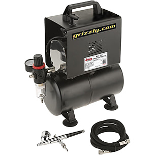 Grizzly Industrial Airbrush Compressor Kit 11.5 lbs