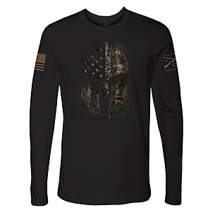 Realtree Men's Long Sleeve Graphic Tee, Size: Medium, Gray