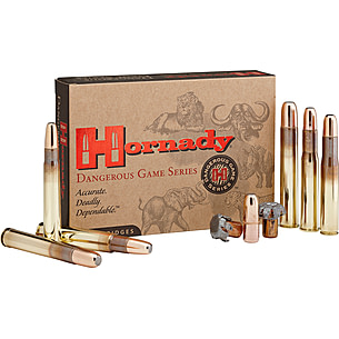 Hornady Dangerous Game .450 Nitro Express 500 Grain Dangerous Game  eXpanding Bonded Centerfire Rifle Ammunition | Free Shipping over $49!