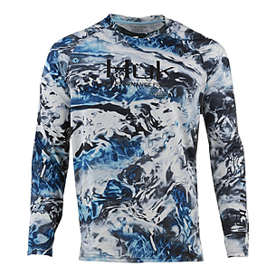 HUK Performance Fishing Pursuit Camo Vented LS Tops, Long Sleeve - Mens