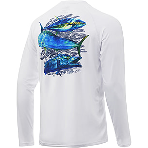 HUK Performance Fishing Pursuit Oversized Long Sleeve Graphic T-Shirts -  Men's