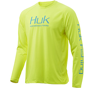 Huk Men ' S Huk and Bars Pursuit Long Sleeve - White
