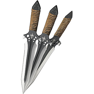 On Target Galaxy Throwing Knife Set With Sheath – One-Piece Stainless Steel  Construction, Water Transfer Artwork – Length 9”