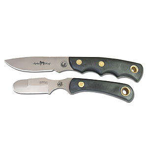 Knives of Alaska Light Hunter / Cub Bear Combination Knife Set(D2 / Stag  Handle) W/Dual Leather