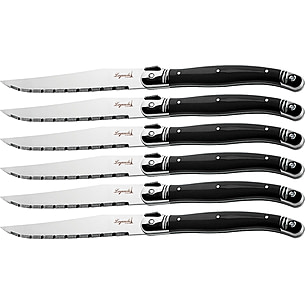 https://op1.0ps.us/305-305-ffffff-q/opplanet-laguiole-la-tour-luxury-steak-knife-set-kitchen-knives-steak-knife-set-9in-overall-4-25in-mirror-serrated-ss-blade-black-abs-handle-ss-bolster-storage-block-set-of-six-klb-main.jpg