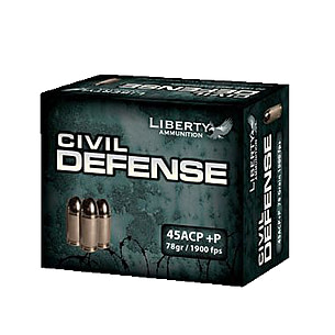 Liberty Ammunition Civil Defense .45 ACP +P 78 Grain Hollow Point