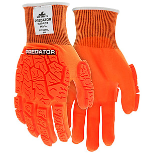 Hi-Vis Mechanics Gloves, Orange, Large