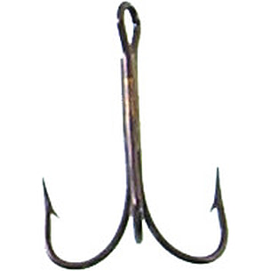 Mustad 3551-br-2-5 Classic Treble Hook, Standard Shank Ringed Eye