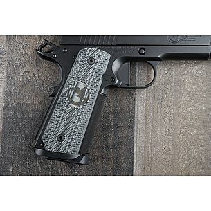 1911 Grips, Predator, Black/Gray, G10, Government/Commander