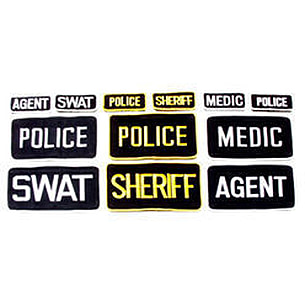 BlackHawk Police Patch W/Velcro 5x8 (10900021) Black/Gold