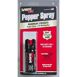  SABRE Magnum 60 - Spray de pimienta, 15 ráfagas, rango de 12  pies (13.1 ft), recipiente grande de 1.59 oz, tinte de marcado UV, patrón  de aerosol de cono ancho, color