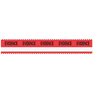 Sirchie - Sirchmark Evidence Integrity Tape Red W/ White Stripe W/ Black  Evidence 108