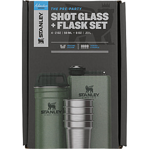 Stanley - The Adventure #Flask + Shot Glass Set = a celebration wherever  you are. Check out our selection of flasks for your next toast:   Built for #Cheers Built for #GoodTimes #