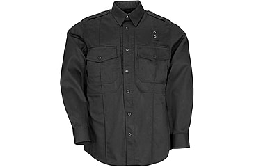 Image of 5.11 Tactical PDU Long Sleeve Twill Class B Shirt - Men's, Black, LT, 72345-019-L-T
