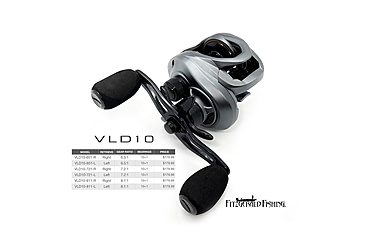 Image of Fitzgerald Fishing VLD10 Reels, 6.5 Gear, Left Hand, Silver, VLD10-651-L