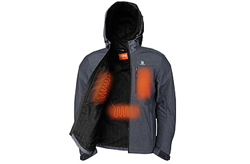 Image of Mobile Warming 7.4V Heated Adventure Waterproof Jacket - Mens, Heather Gray, Small, MWMJ10220220